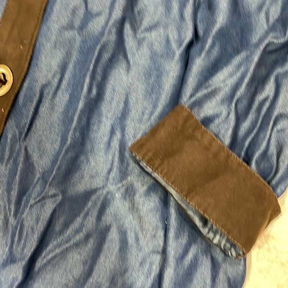 Soft Surroundings Urbina Denim Dress Coat L - Picture 5 of 8